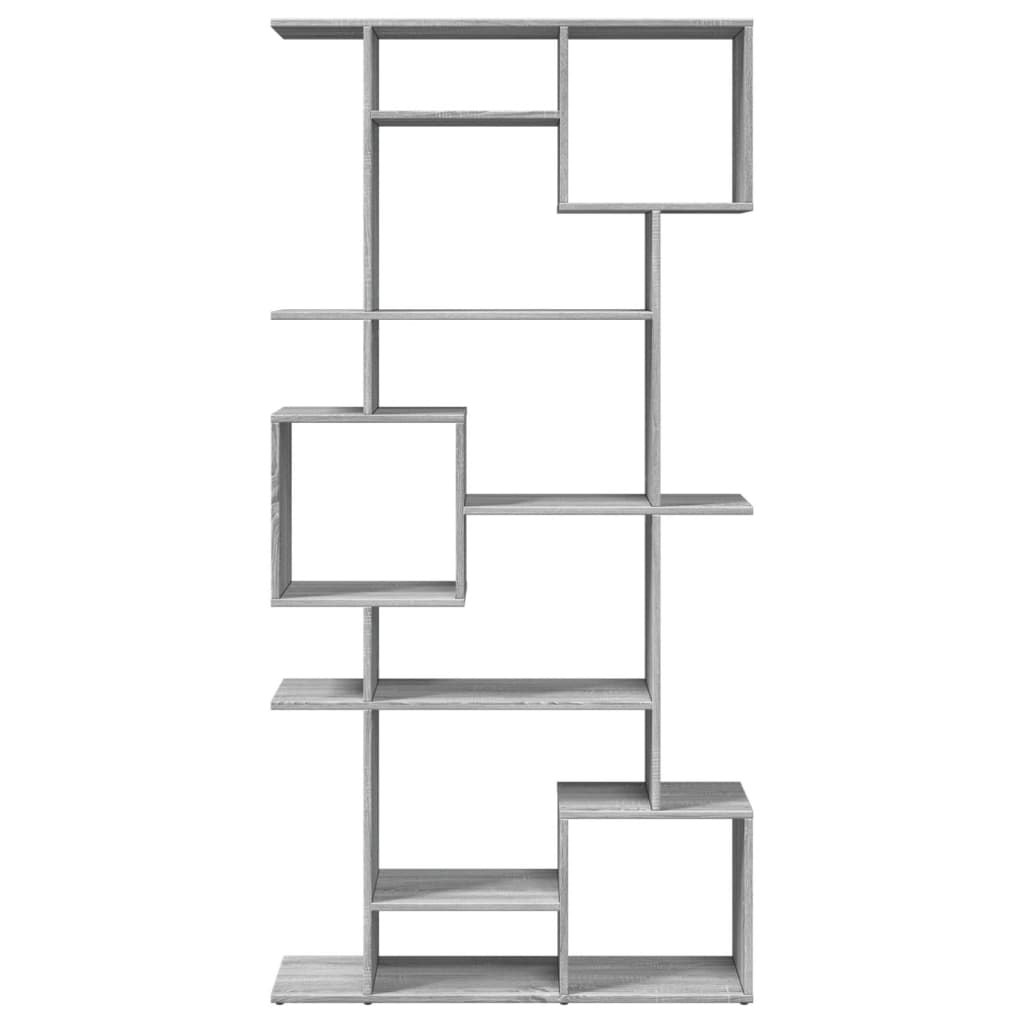 Boekenkast 92x29x188 cm bewerkt hout grijs sonoma eikenkleurig is nu te koop bij PeponiXL, paradijselijk wonen!