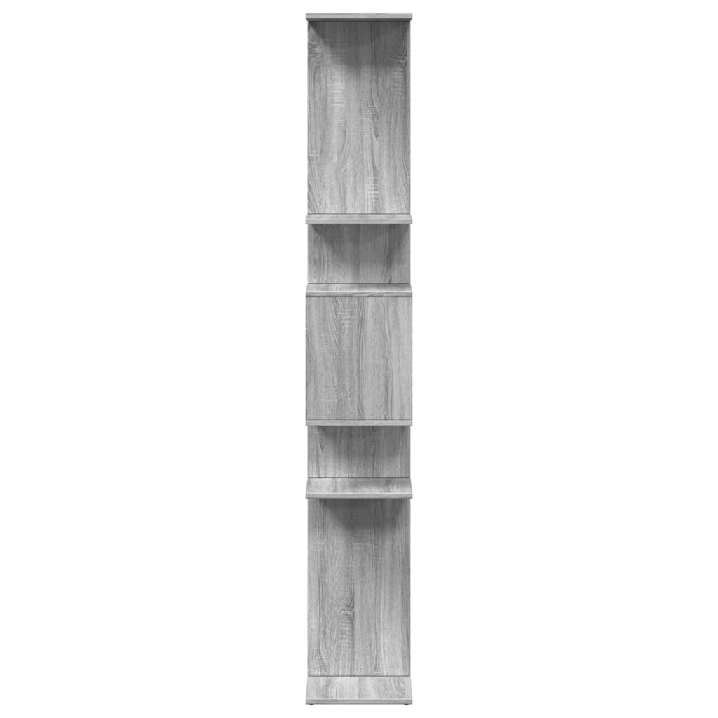 Boekenkast 92x29x188 cm bewerkt hout grijs sonoma eikenkleurig is nu te koop bij PeponiXL, paradijselijk wonen!