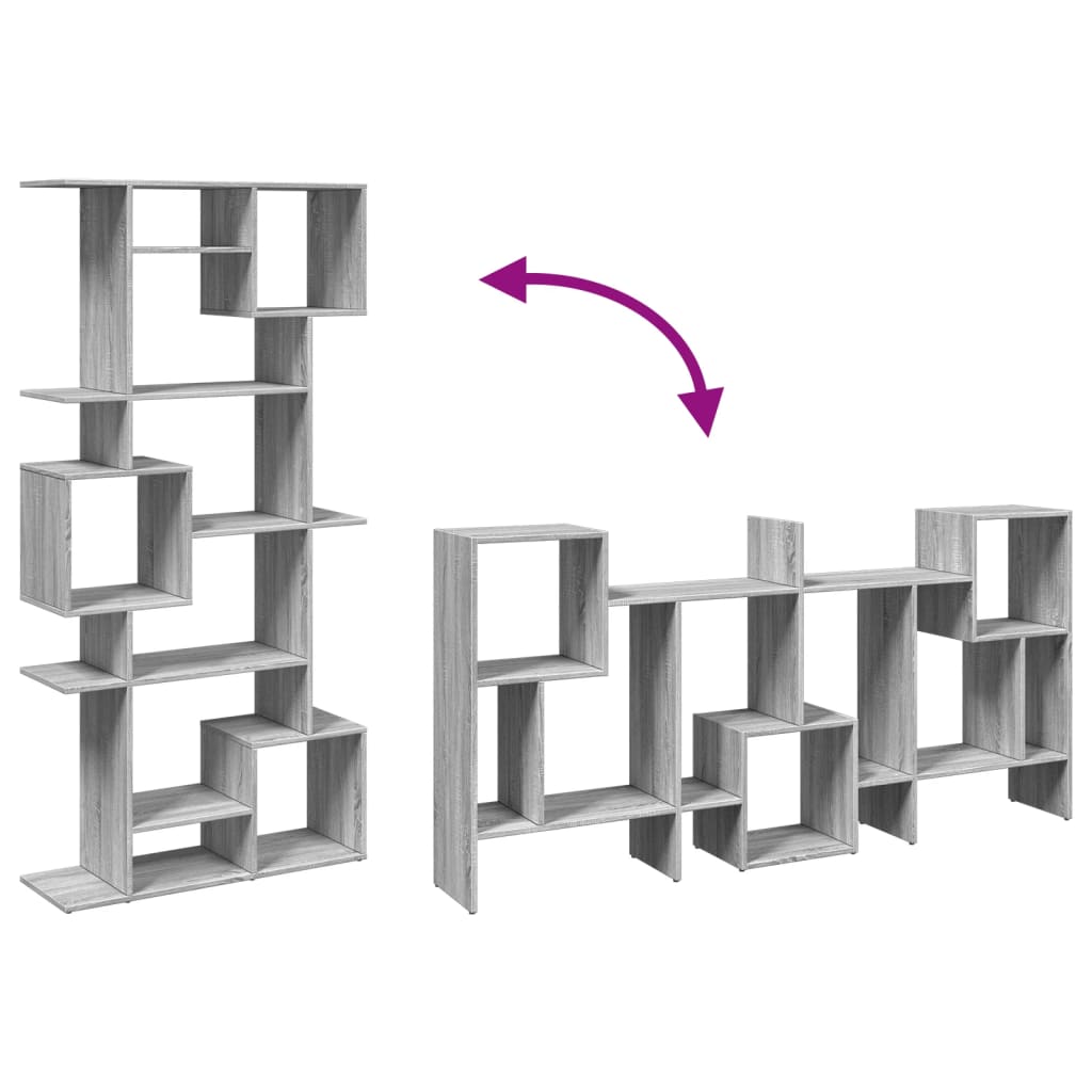 Boekenkast 92x29x188 cm bewerkt hout grijs sonoma eikenkleurig is nu te koop bij PeponiXL, paradijselijk wonen!