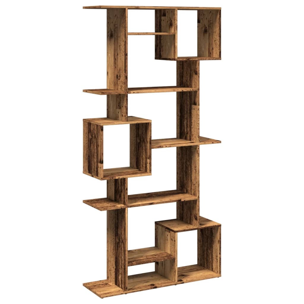 Boekenkast 92x29x188 cm bewerkt hout oud houtkleurig is nu te koop bij PeponiXL, paradijselijk wonen!