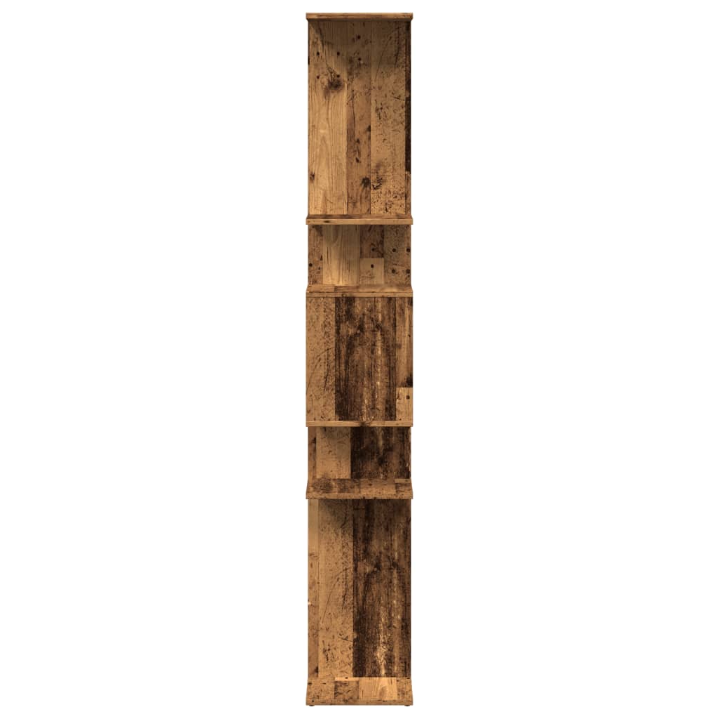 Boekenkast 92x29x188 cm bewerkt hout oud houtkleurig is nu te koop bij PeponiXL, paradijselijk wonen!