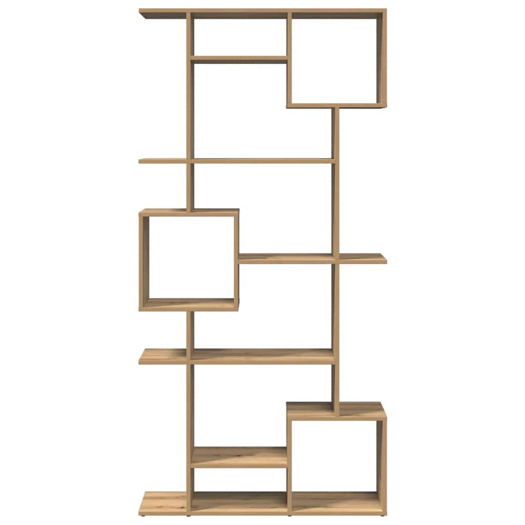 Boekenkast 92x29x188 cm bewerkt hout artisanaal eikenkleur is nu te koop bij PeponiXL, paradijselijk wonen!