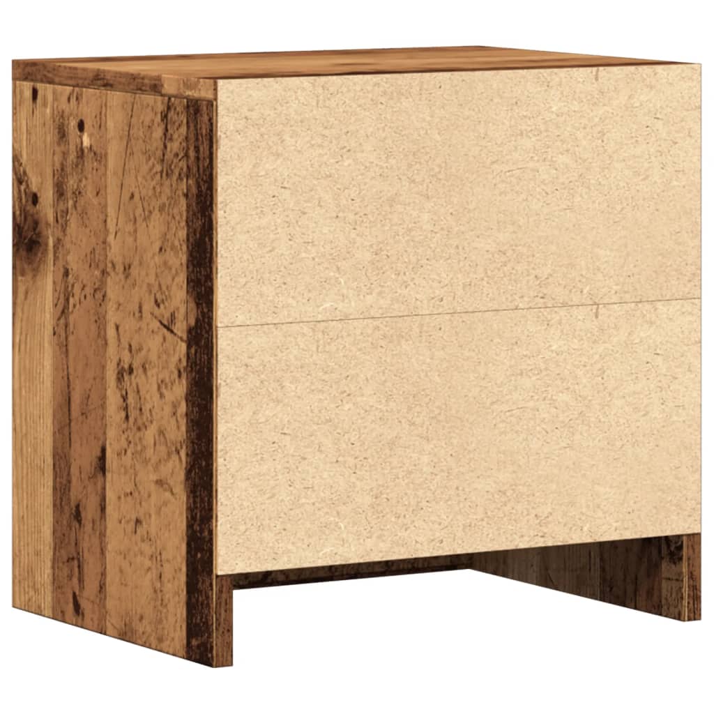 Nachtkastjes 2 st 40x30x40 cm bewerkt hout oud houtkleurig is nu te koop bij PeponiXL, paradijselijk wonen!