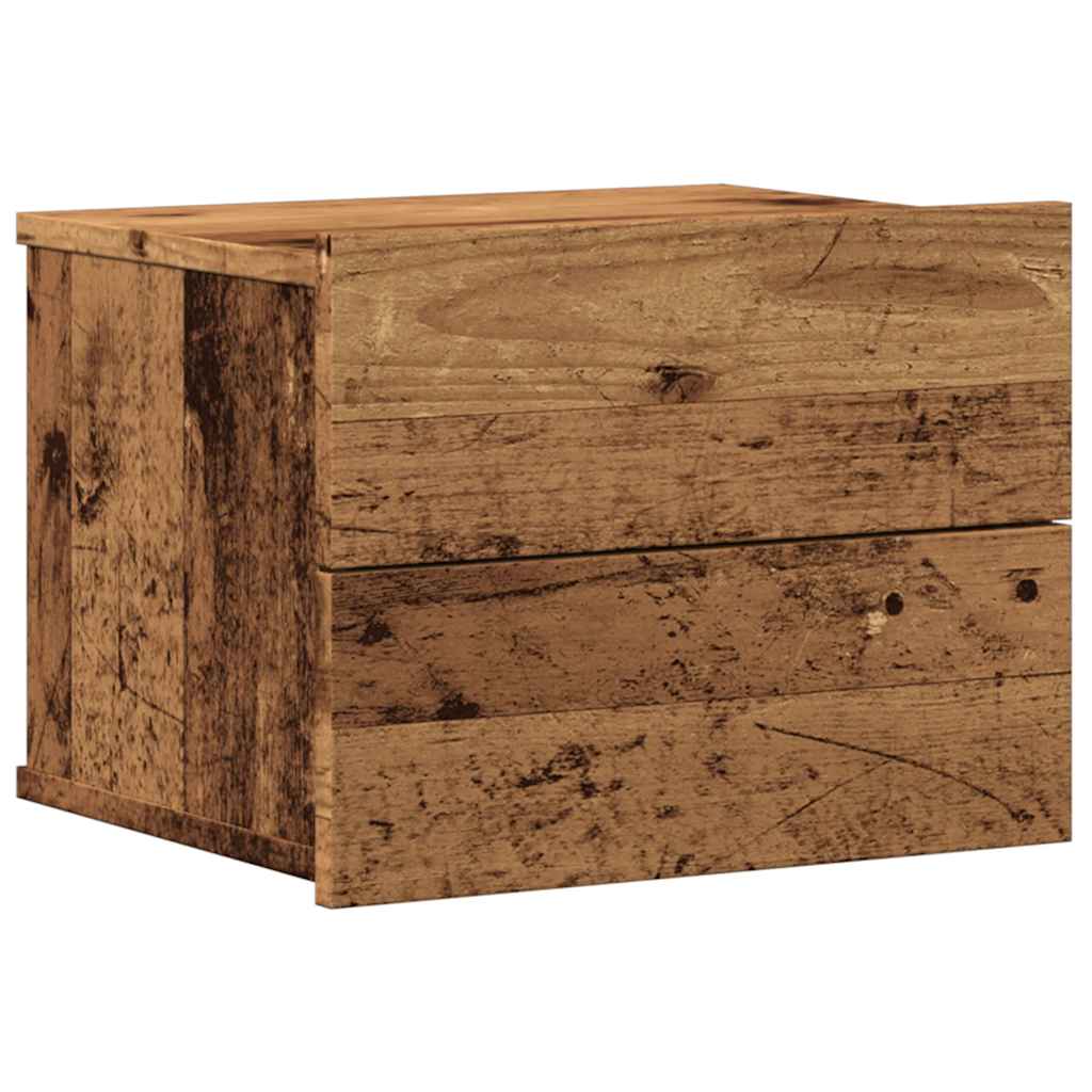 Nachtkastjes 2 st wandgemonteerd 40x32x30 cm oud houtkleurig is nu te koop bij PeponiXL, paradijselijk wonen!