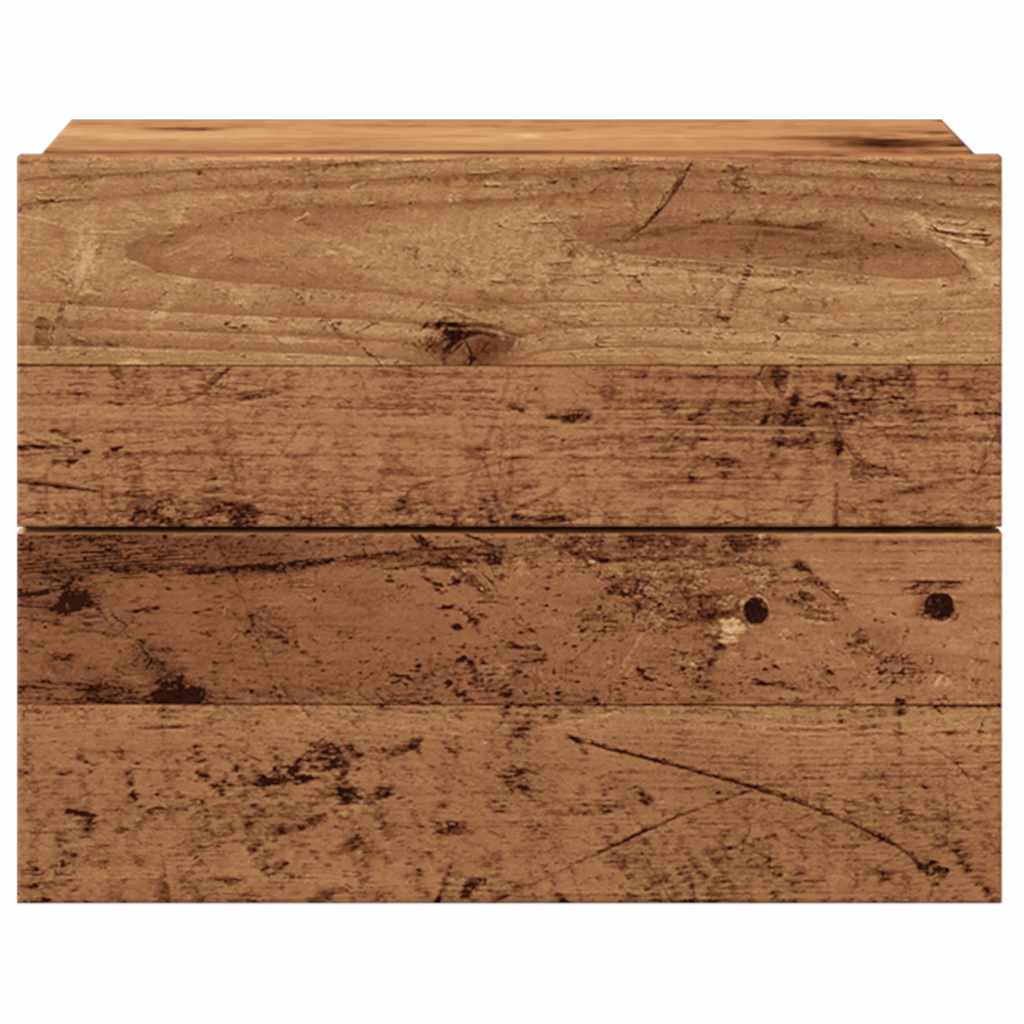 Nachtkastjes 2 st wandgemonteerd 40x32x30 cm oud houtkleurig is nu te koop bij PeponiXL, paradijselijk wonen!