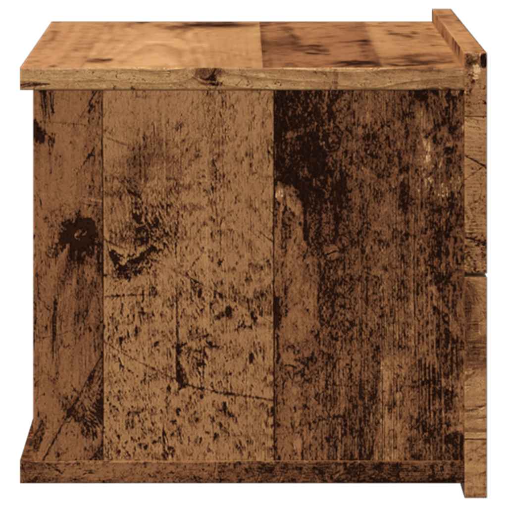 Nachtkastjes 2 st wandgemonteerd 40x32x30 cm oud houtkleurig is nu te koop bij PeponiXL, paradijselijk wonen!