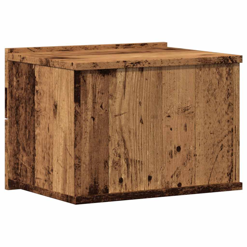 Nachtkastjes 2 st wandgemonteerd 40x32x30 cm oud houtkleurig is nu te koop bij PeponiXL, paradijselijk wonen!