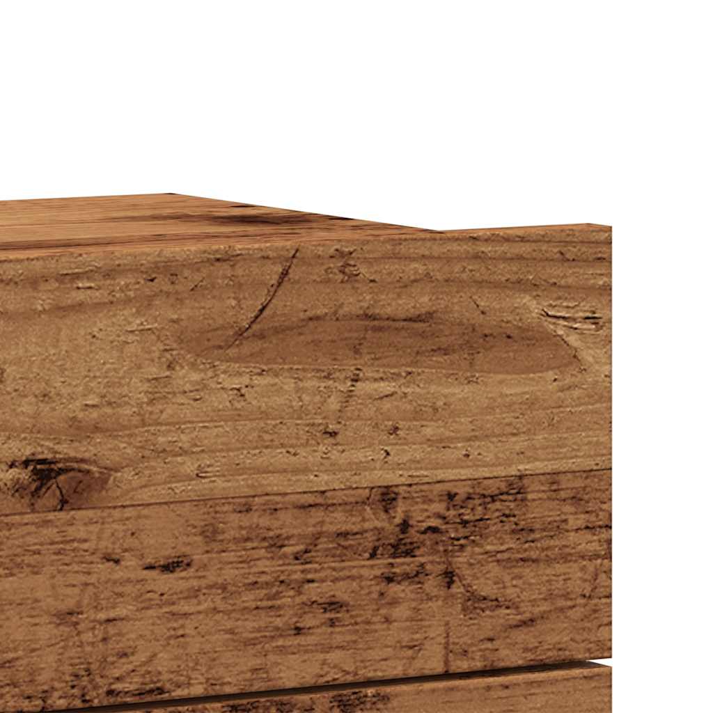 Nachtkastjes 2 st wandgemonteerd 40x32x30 cm oud houtkleurig is nu te koop bij PeponiXL, paradijselijk wonen!