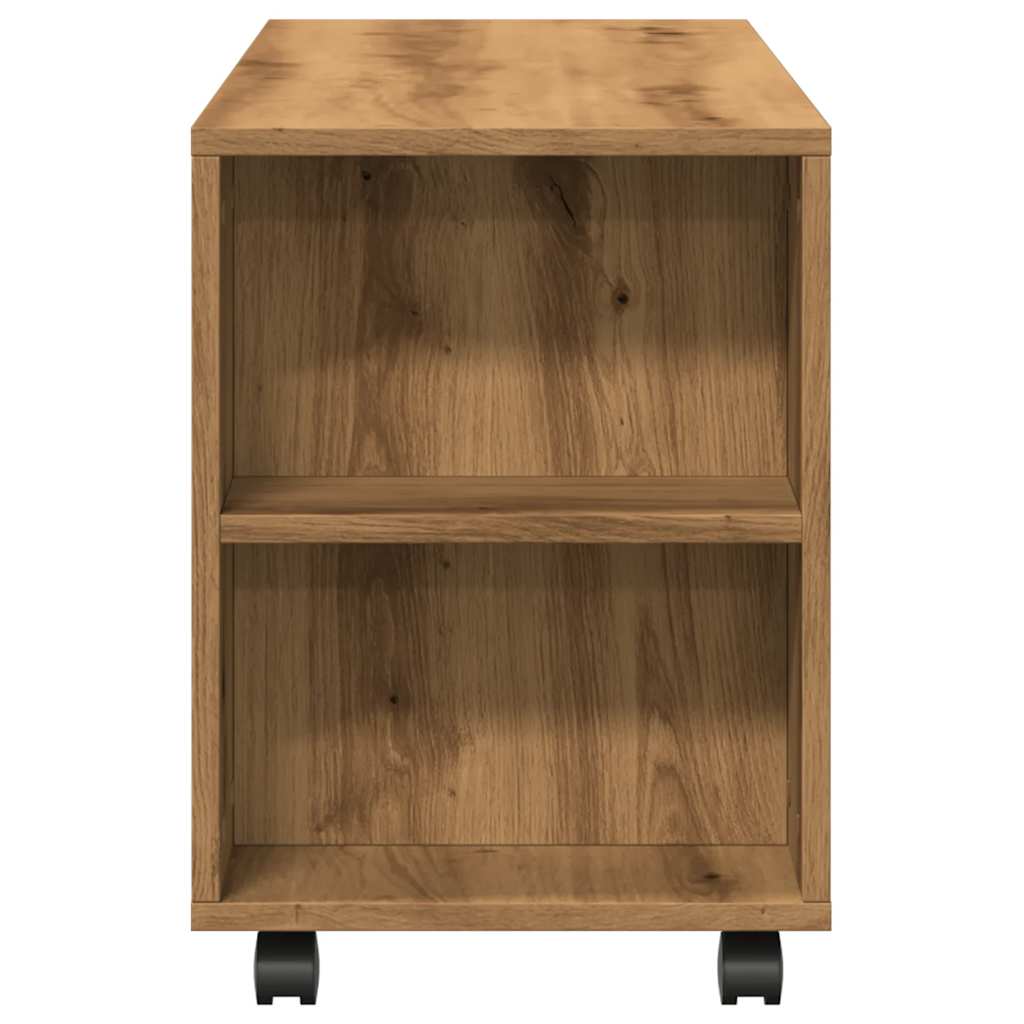 Tv-meubel met wielen 102x34,5x43 cm hout artisanaal eiken is nu te koop bij PeponiXL, paradijselijk wonen!