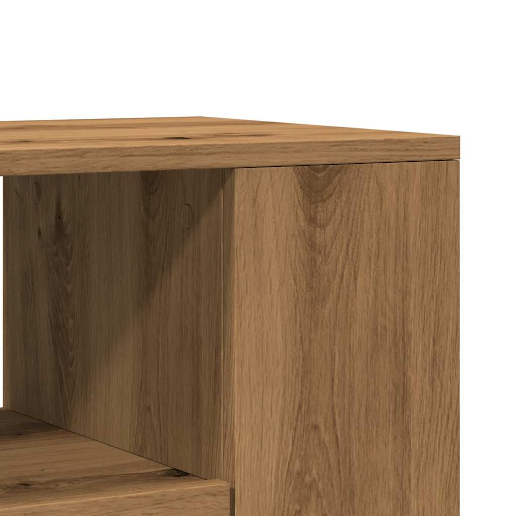 Tv-meubel met wielen 102x34,5x43 cm hout artisanaal eiken is nu te koop bij PeponiXL, paradijselijk wonen!