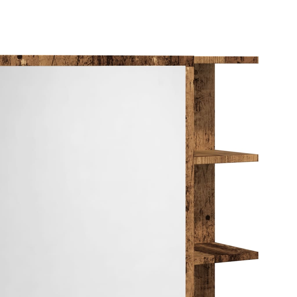 Badkamerspiegelkast 62,5x20,5x64cm bewerkt hout oud houtkleurig is nu te koop bij PeponiXL, paradijselijk wonen!