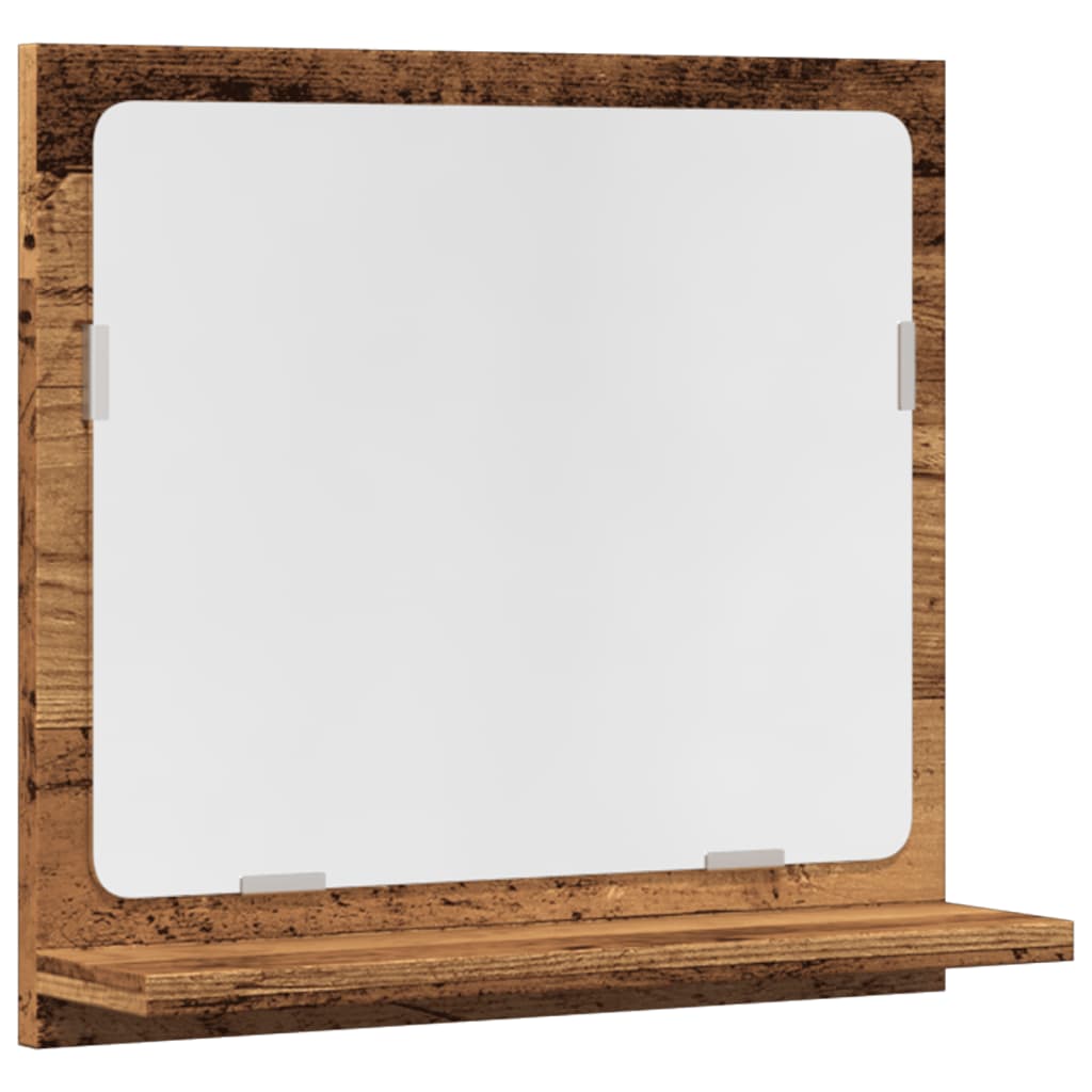 Badkamerspiegelkast 40x11x37 cm bewerkt hout oud houtkleurig is nu te koop bij PeponiXL, paradijselijk wonen!