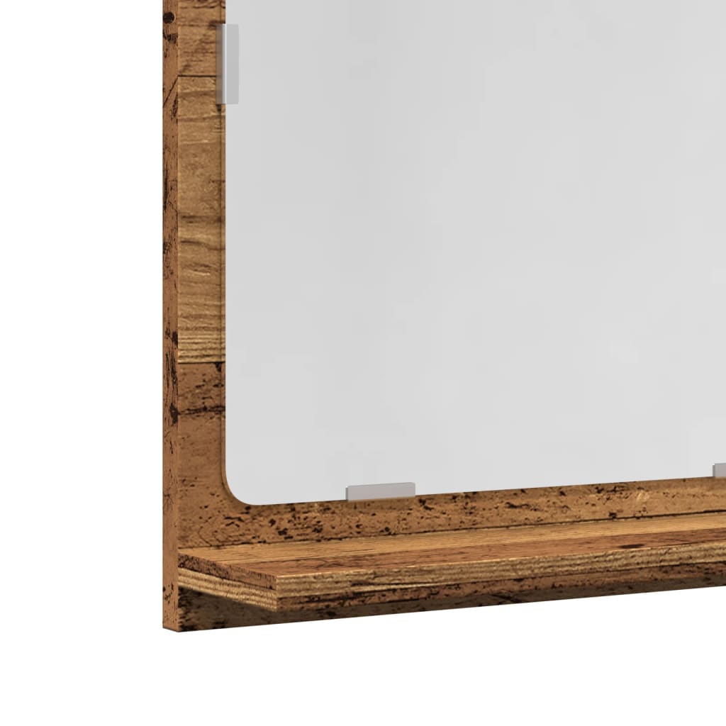 Badkamerspiegelkast 40x11x37 cm bewerkt hout oud houtkleurig is nu te koop bij PeponiXL, paradijselijk wonen!