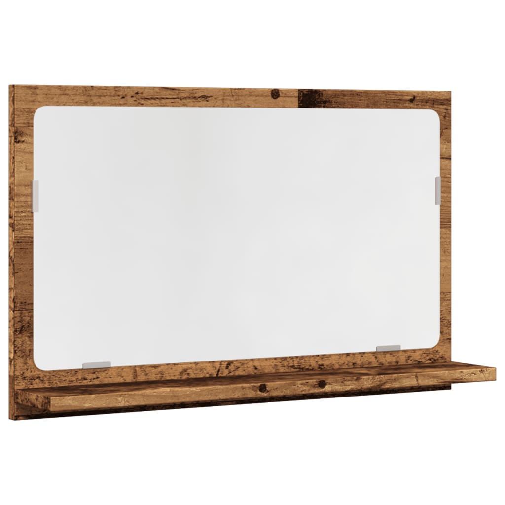 Badkamerspiegelkast 60x11x37 cm bewerkt hout oud houtkleurig is nu te koop bij PeponiXL, paradijselijk wonen!