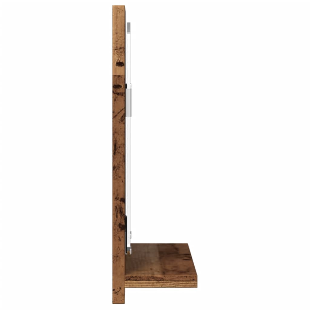 Badkamerspiegelkast 60x11x37 cm bewerkt hout oud houtkleurig is nu te koop bij PeponiXL, paradijselijk wonen!