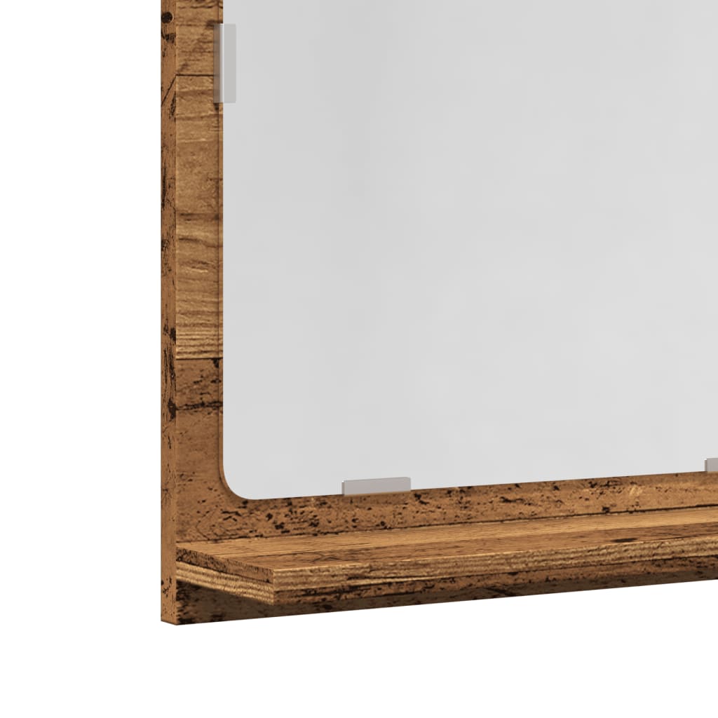Badkamerspiegelkast 60x11x37 cm bewerkt hout oud houtkleurig is nu te koop bij PeponiXL, paradijselijk wonen!
