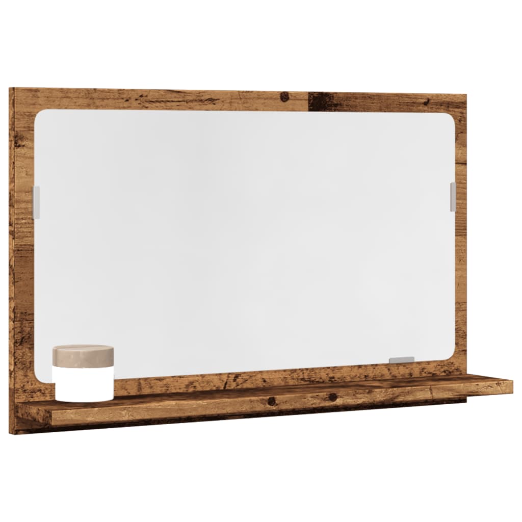 Badkamerspiegelkast 60x11x37 cm bewerkt hout oud houtkleurig is nu te koop bij PeponiXL, paradijselijk wonen!