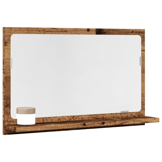 Badkamerspiegelkast 60x11x37 cm bewerkt hout oud houtkleurig is nu te koop bij PeponiXL, paradijselijk wonen!