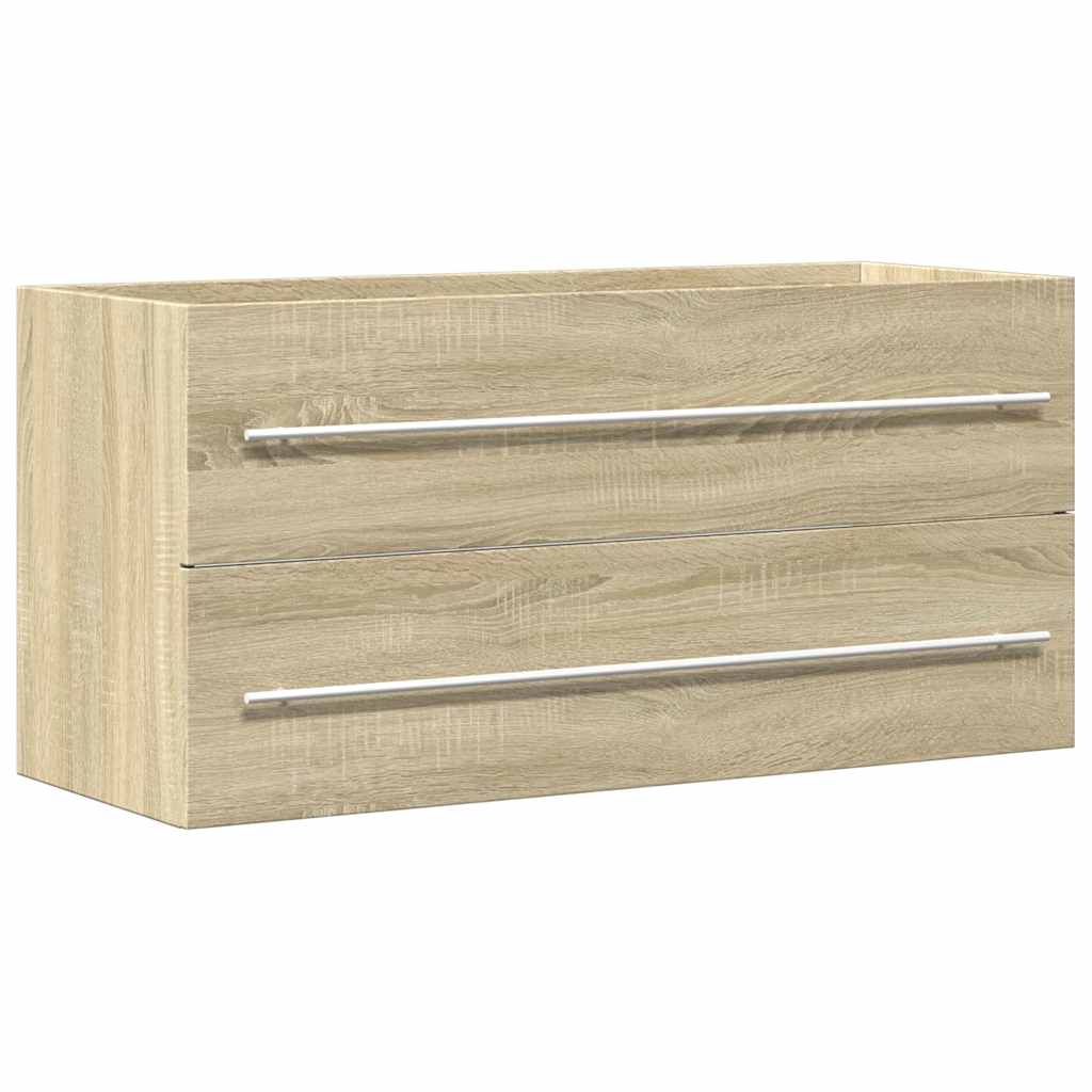 Wastafelkast 100x38,5x48 cm spaanplaat sonoma eikenkleurig is nu te koop bij PeponiXL, paradijselijk wonen!