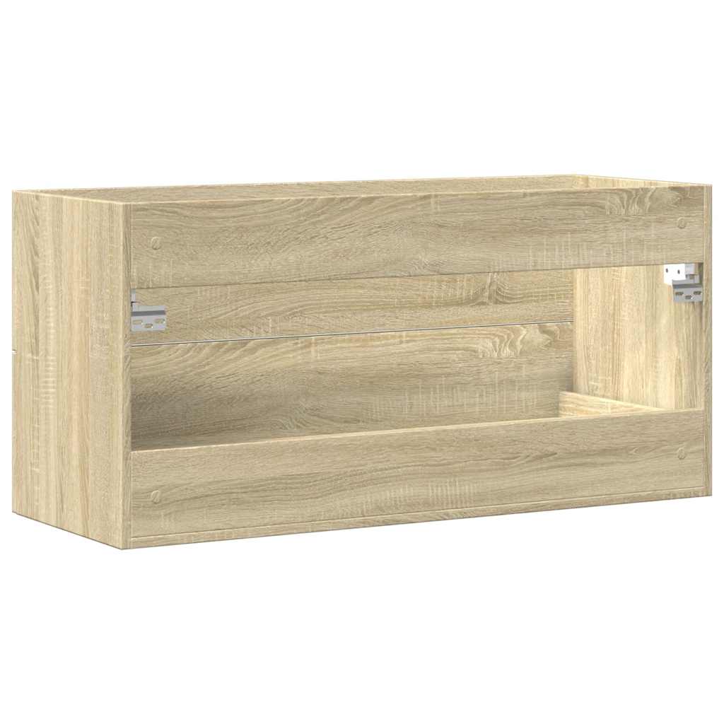 Wastafelkast 100x38,5x48 cm spaanplaat sonoma eikenkleurig is nu te koop bij PeponiXL, paradijselijk wonen!