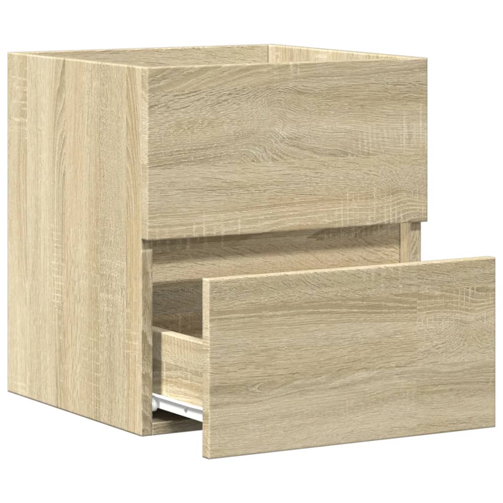 Wastafelkast 41x38,5x45 cm spaanplaat sonoma eikenkleurig is nu te koop bij PeponiXL, paradijselijk wonen!