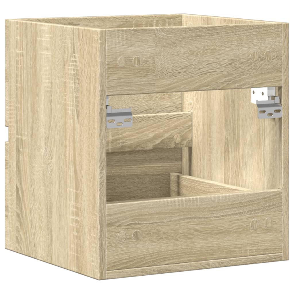 Wastafelkast 41x38,5x45 cm spaanplaat sonoma eikenkleurig is nu te koop bij PeponiXL, paradijselijk wonen!