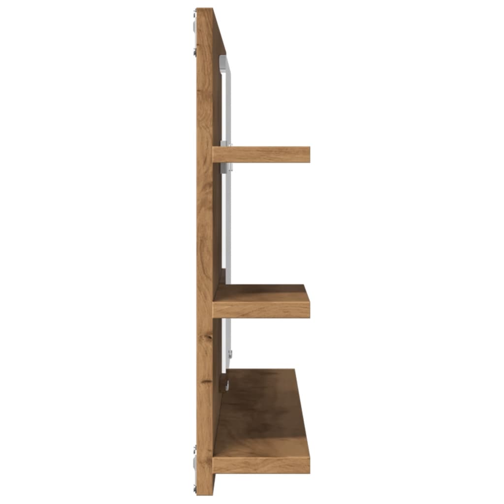 Badkamerspiegelkast 90x11x45 cm bewerkt hout artisanaal eiken is nu te koop bij PeponiXL, paradijselijk wonen!