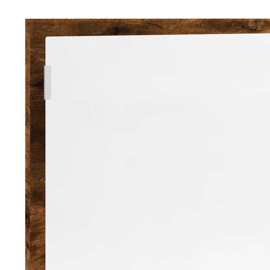 Badkamerspiegel met LED 100x8,5x37cm bewerkt hout gerookt eiken is nu te koop bij PeponiXL, paradijselijk wonen!