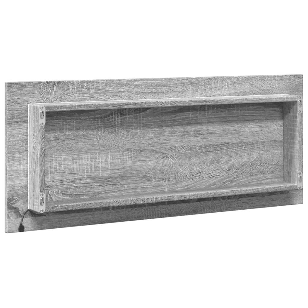 Badkamerspiegel 100x8,5x37 cm bewerkt hout grijs sonoma eiken is nu te koop bij PeponiXL, paradijselijk wonen!