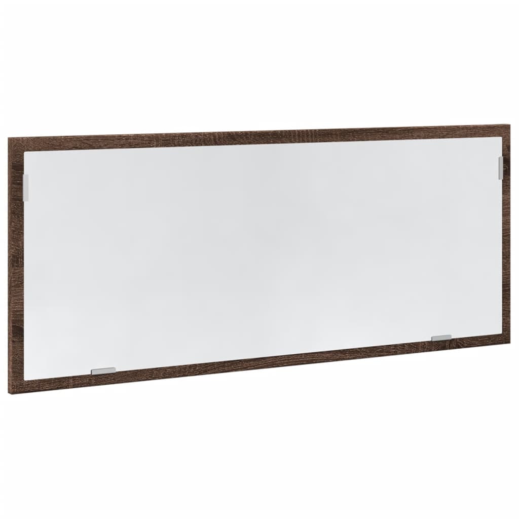 Badkamerspiegel met LED 100x8,5x37 cm bewerkt hout bruin eiken is nu te koop bij PeponiXL, paradijselijk wonen!