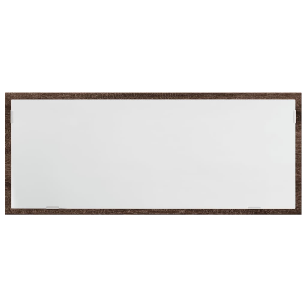 Badkamerspiegel met LED 100x8,5x37 cm bewerkt hout bruin eiken is nu te koop bij PeponiXL, paradijselijk wonen!
