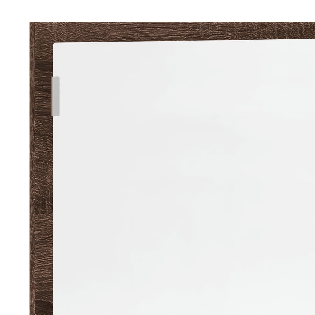 Badkamerspiegel met LED 100x8,5x37 cm bewerkt hout bruin eiken is nu te koop bij PeponiXL, paradijselijk wonen!