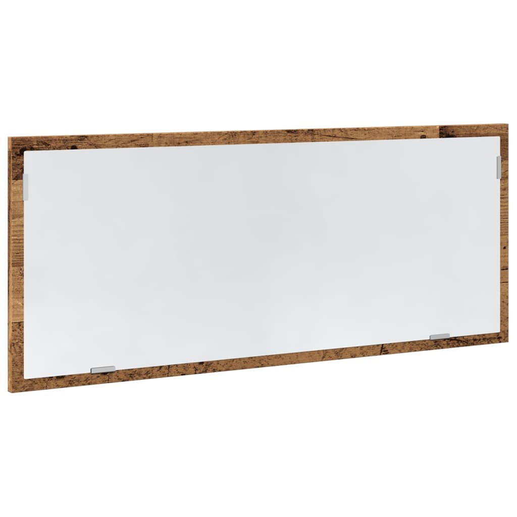 Badkamerspiegel met LED 100x8,5x37 cm bewerkt hout oud hout is nu te koop bij PeponiXL, paradijselijk wonen!