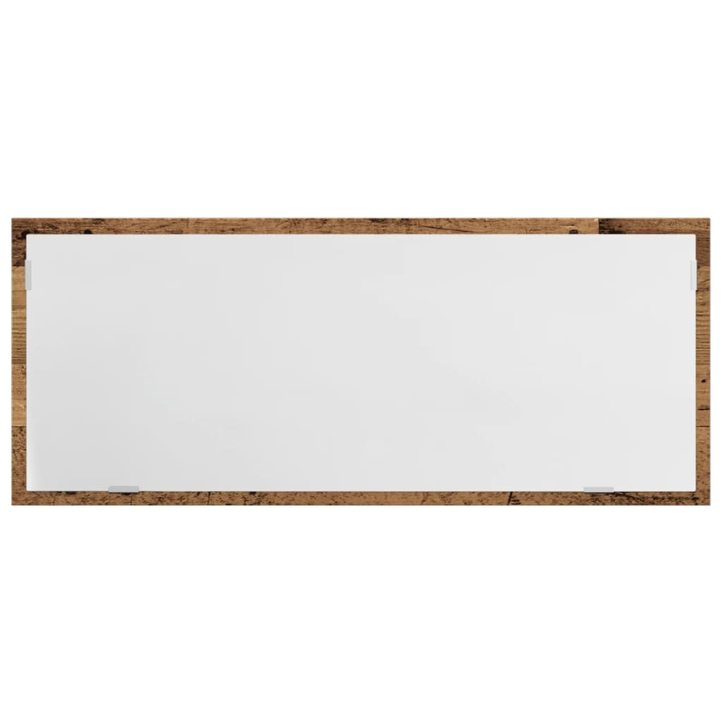 Badkamerspiegel met LED 100x8,5x37 cm bewerkt hout oud hout is nu te koop bij PeponiXL, paradijselijk wonen!