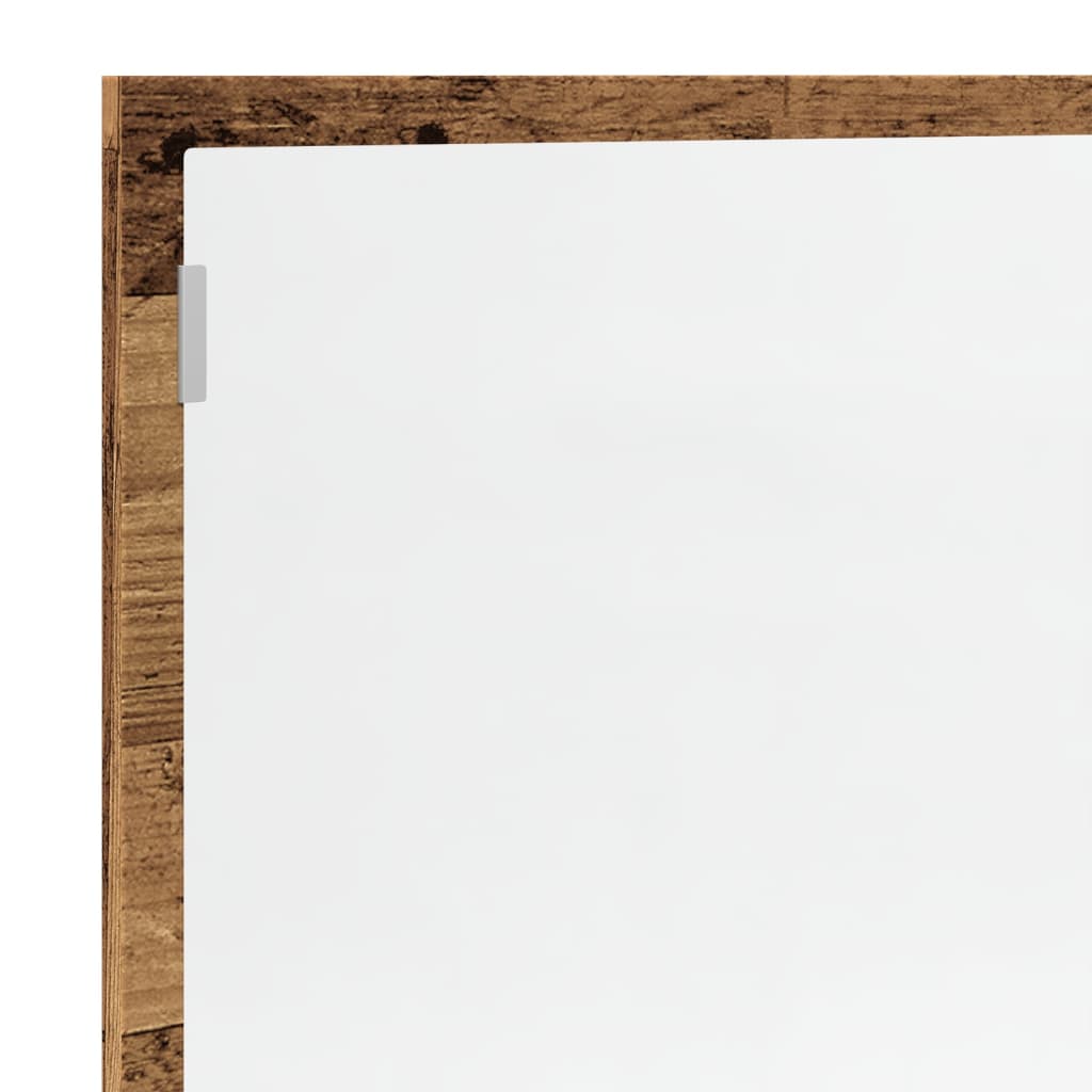 Badkamerspiegel met LED 100x8,5x37 cm bewerkt hout oud hout is nu te koop bij PeponiXL, paradijselijk wonen!