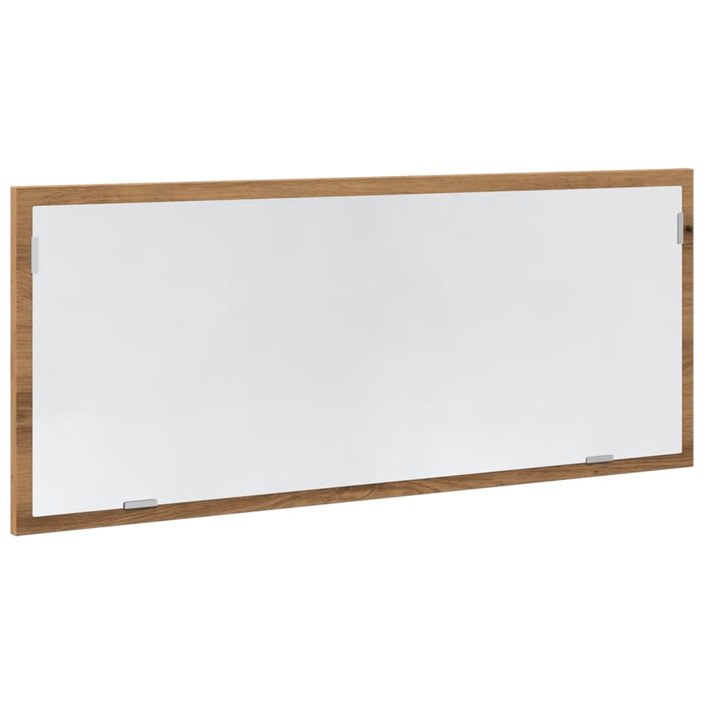 Badkamerspiegel LED 100x8,5x37 cm bewerkt hout artisanaal eiken is nu te koop bij PeponiXL, paradijselijk wonen!