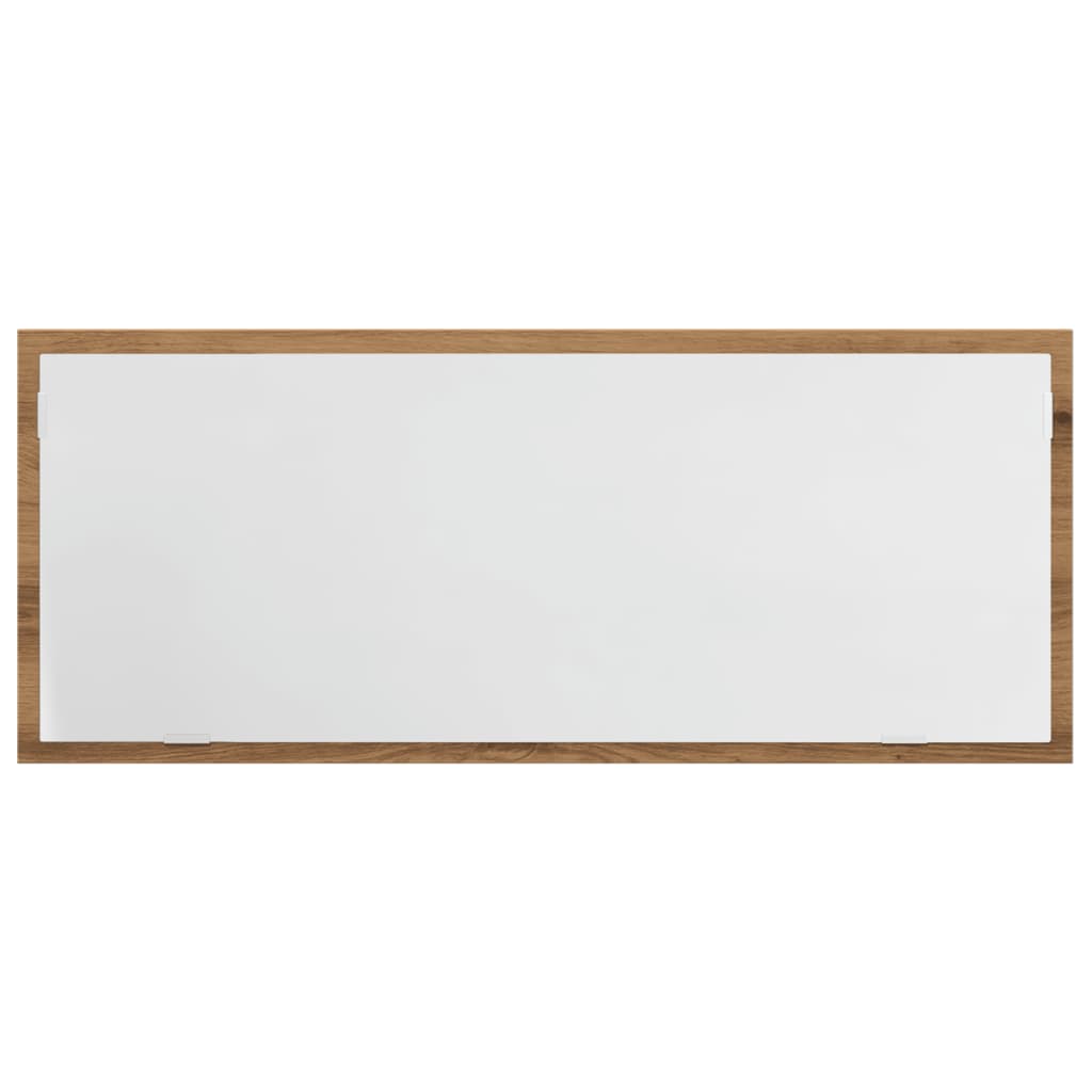 Badkamerspiegel LED 100x8,5x37 cm bewerkt hout artisanaal eiken is nu te koop bij PeponiXL, paradijselijk wonen!