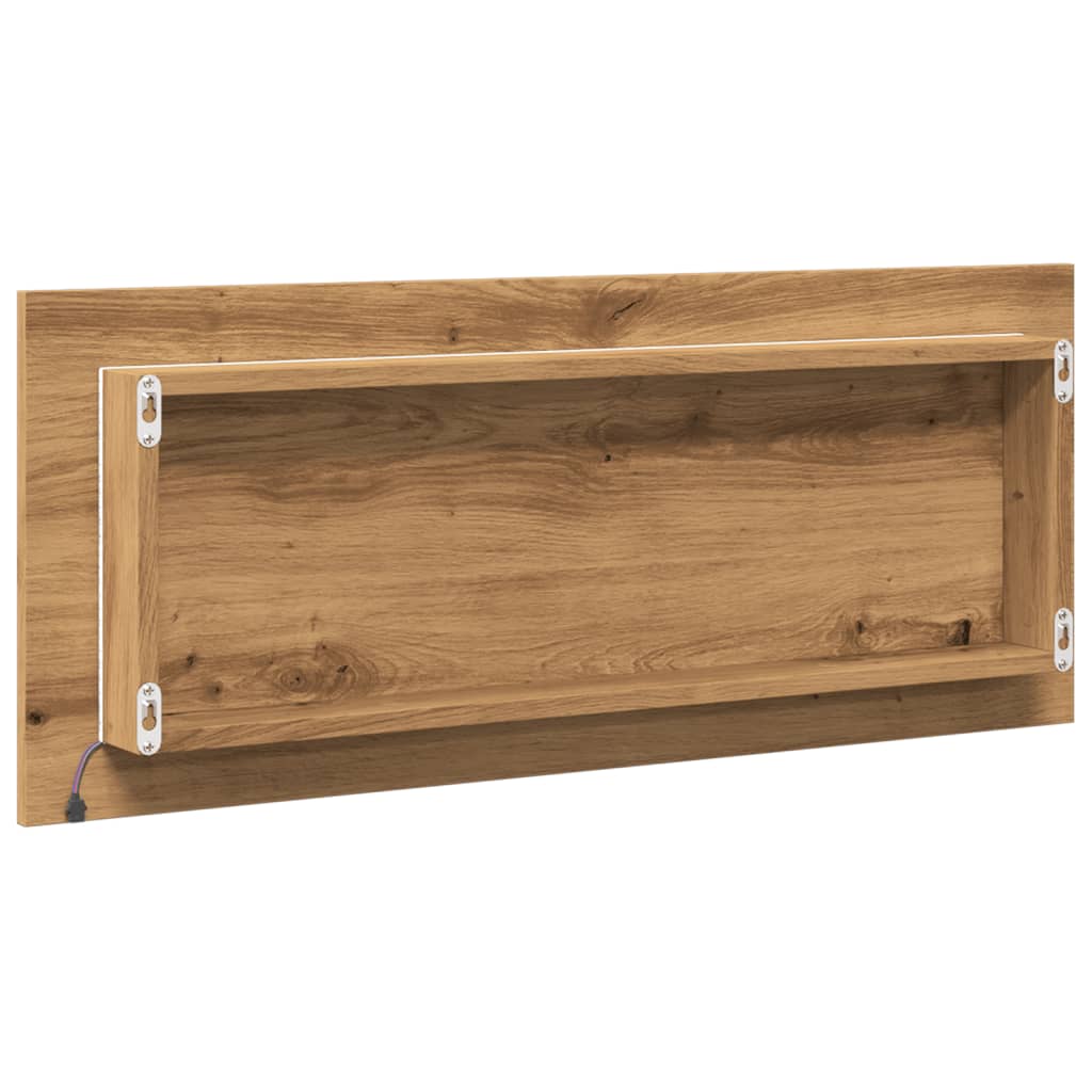 Badkamerspiegel LED 100x8,5x37 cm bewerkt hout artisanaal eiken is nu te koop bij PeponiXL, paradijselijk wonen!