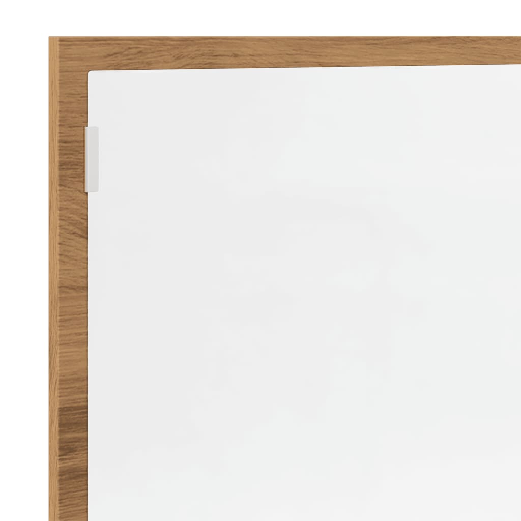 Badkamerspiegel LED 100x8,5x37 cm bewerkt hout artisanaal eiken is nu te koop bij PeponiXL, paradijselijk wonen!