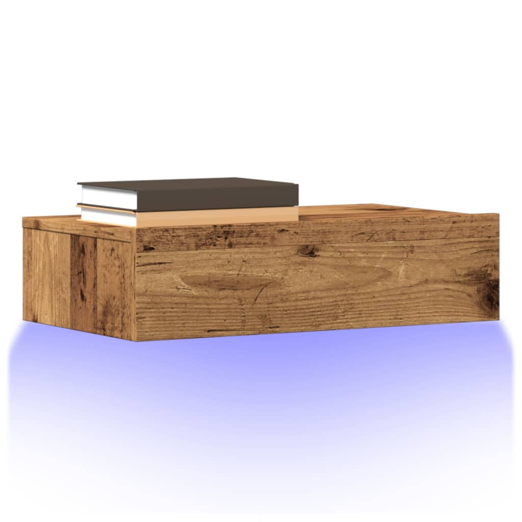 Tv-meubels met LED-verlichting 2 st 60x35x15,5 cm oud hout is nu te koop bij PeponiXL, paradijselijk wonen!