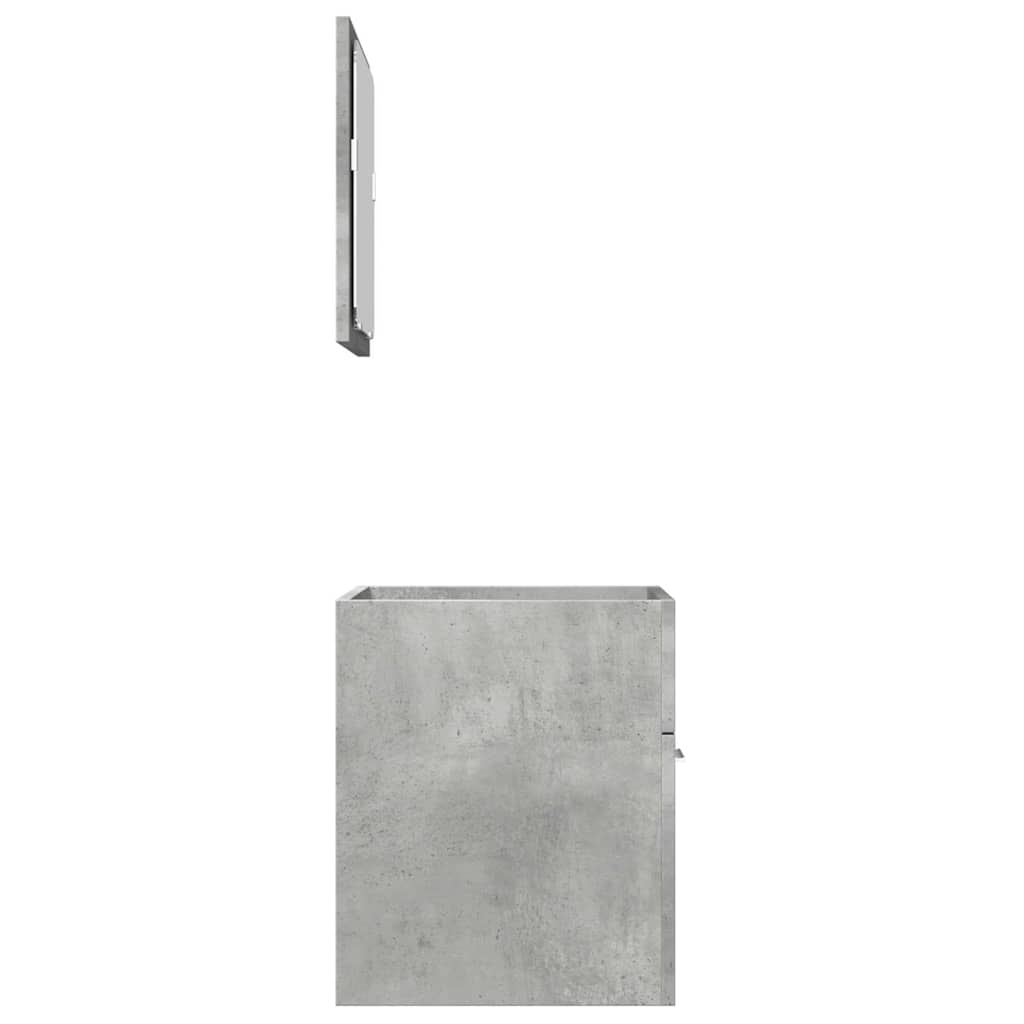 2-delige Badkamermeubelset bewerkt hout betongrijs is nu te koop bij PeponiXL, paradijselijk wonen!