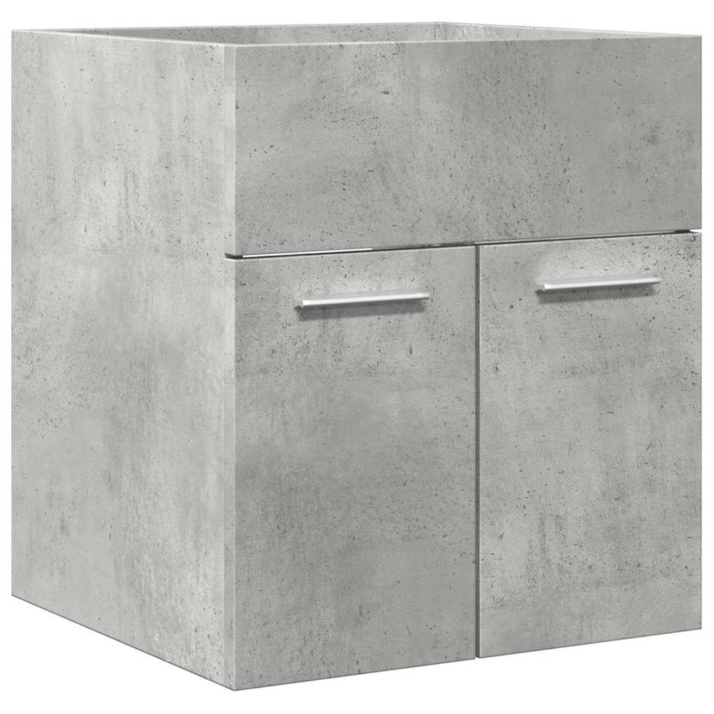 2-delige Badkamermeubelset bewerkt hout betongrijs is nu te koop bij PeponiXL, paradijselijk wonen!