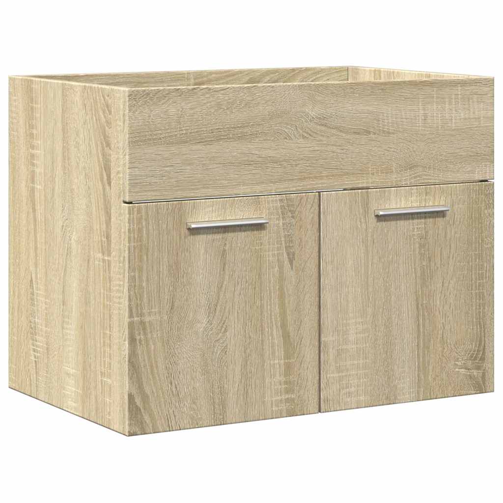 2-delige Badkamermeubelset bewerkt hout sonoma eikenkleurig is nu te koop bij PeponiXL, paradijselijk wonen!
