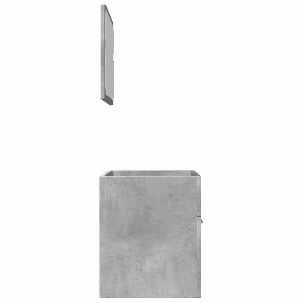 2-delige Badkamermeubelset bewerkt hout betongrijs is nu te koop bij PeponiXL, paradijselijk wonen!