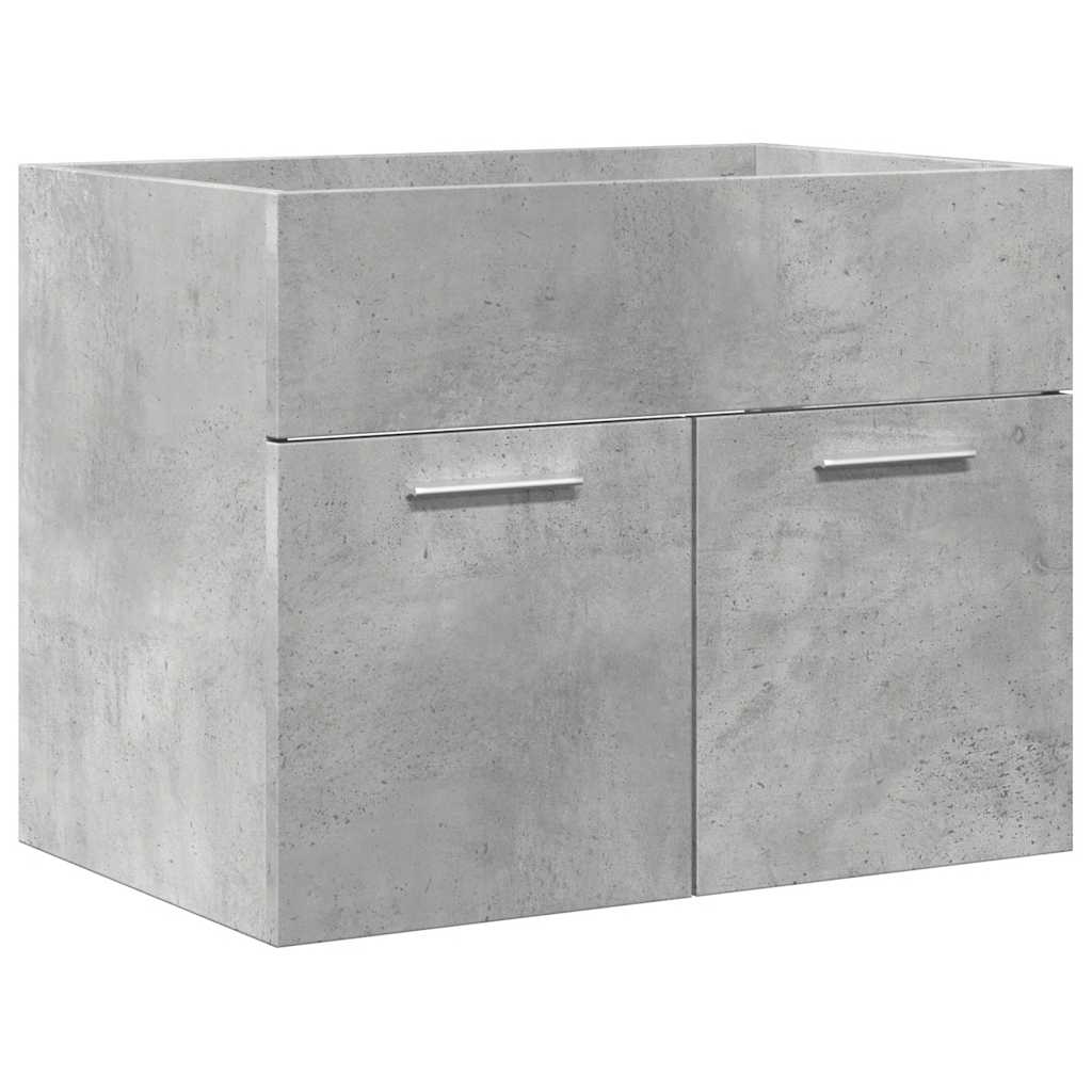 2-delige Badkamermeubelset bewerkt hout betongrijs is nu te koop bij PeponiXL, paradijselijk wonen!