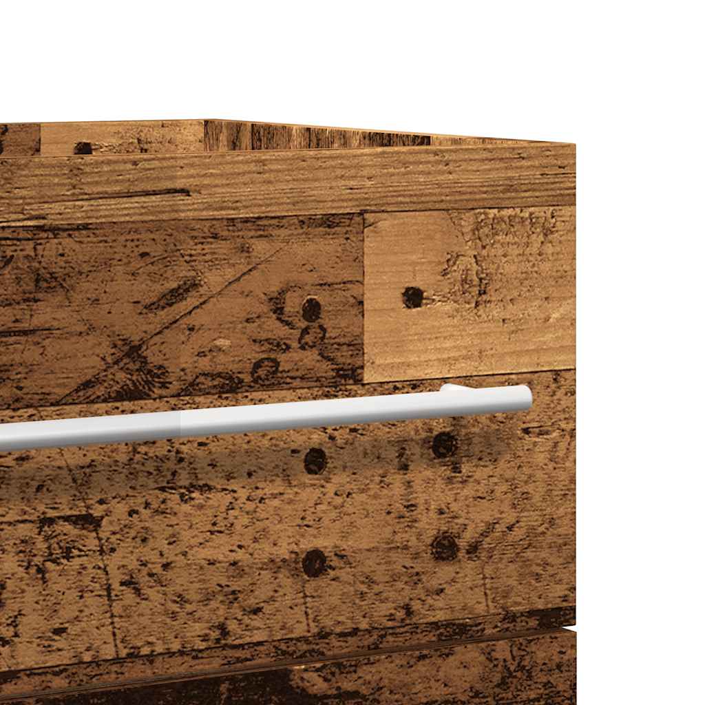 2-delige Badkamermeubelset bewerkt hout oud houtkleurig is nu te koop bij PeponiXL, paradijselijk wonen!