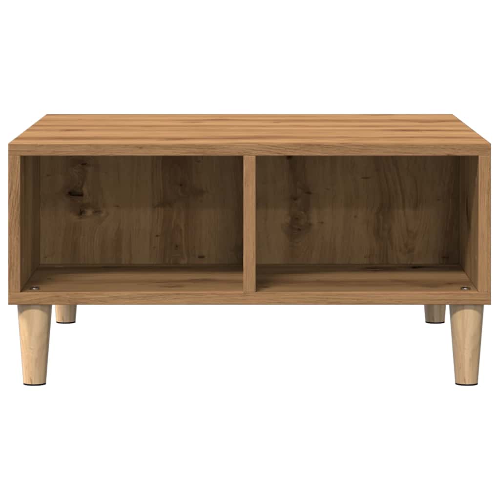 Salontafel 60x60x30 cm bewerkt hout artisanaal eiken is nu te koop bij PeponiXL, paradijselijk wonen!