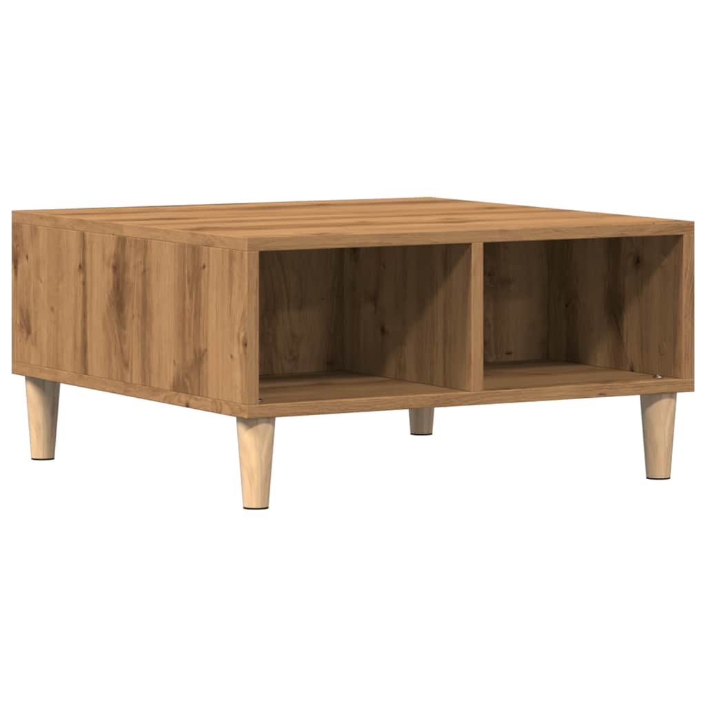 Salontafel 60x60x30 cm bewerkt hout artisanaal eiken is nu te koop bij PeponiXL, paradijselijk wonen!