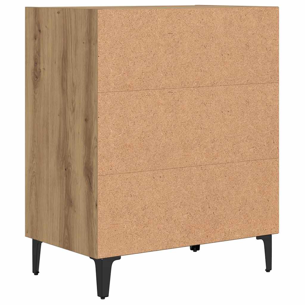 Dressoir 57x35x70 cm bewerkt hout artisanaal eikenkleurig is nu te koop bij PeponiXL, paradijselijk wonen!