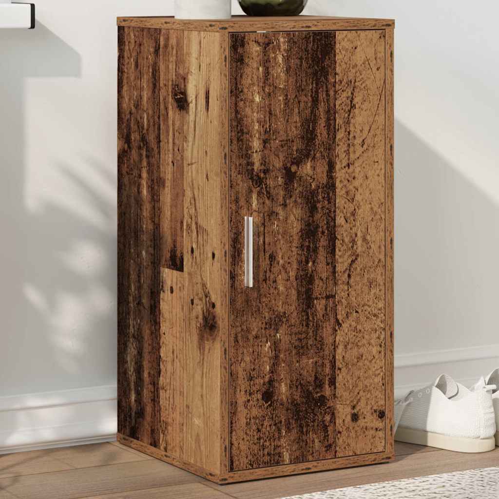 Schoenenkast 32x35x70 cm bewerkt hout oud houtkleurig is nu te koop bij PeponiXL, paradijselijk wonen!